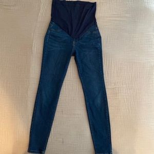 Pink blush maternity skinny jeans